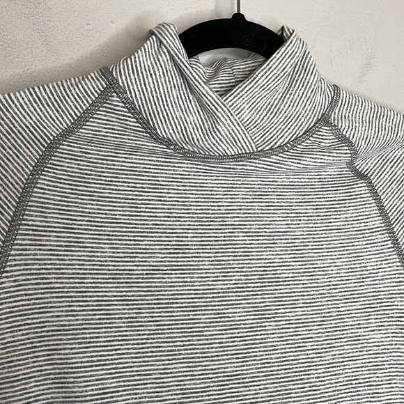 Lululemon | Warm Your Core Striped Long Sleeve Peplum Mock Neck - Picture 3 of 5